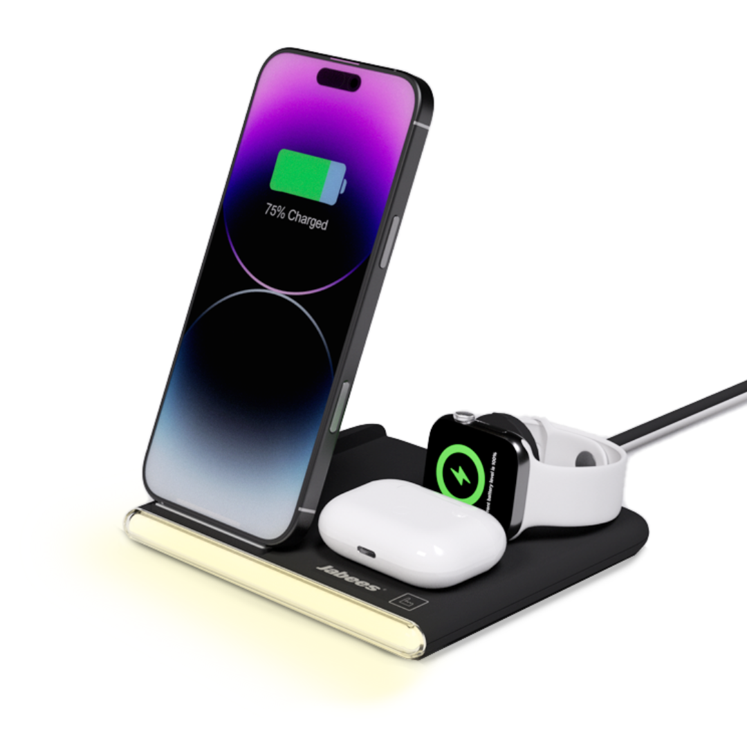 PowerGlow - Jabees PowerGlow 4-In-1 Foldable Wireless Charging Station