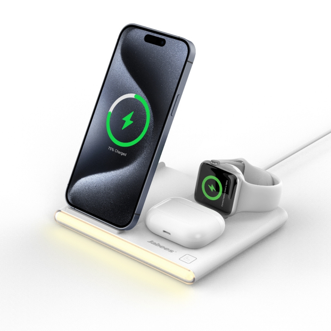 PowerGlow - Jabees PowerGlow 4-In-1 Foldable Wireless Charging Station