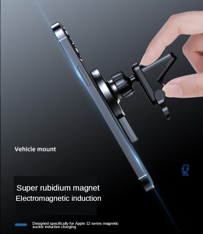MAGNETISK TRÅDLÖS BIL LADDARE FÖR iPHONE 12/13/14 SERIEN / MAGSAFE SHELL, QC 3.0 ADAPTER INGÅR
