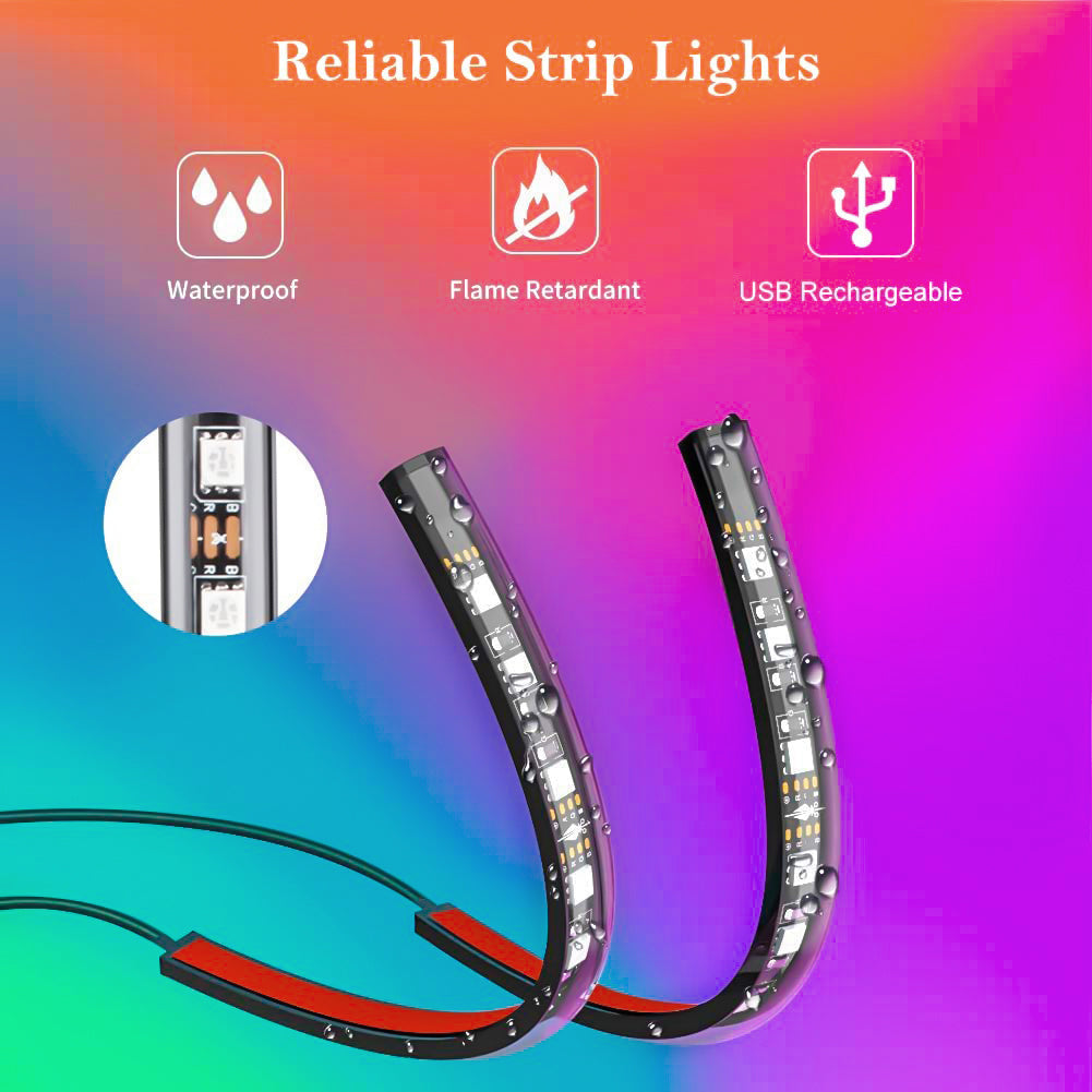 Music Control Auto Led Lighting System Car Interior Atmosphere Led Strip Lights Car Led