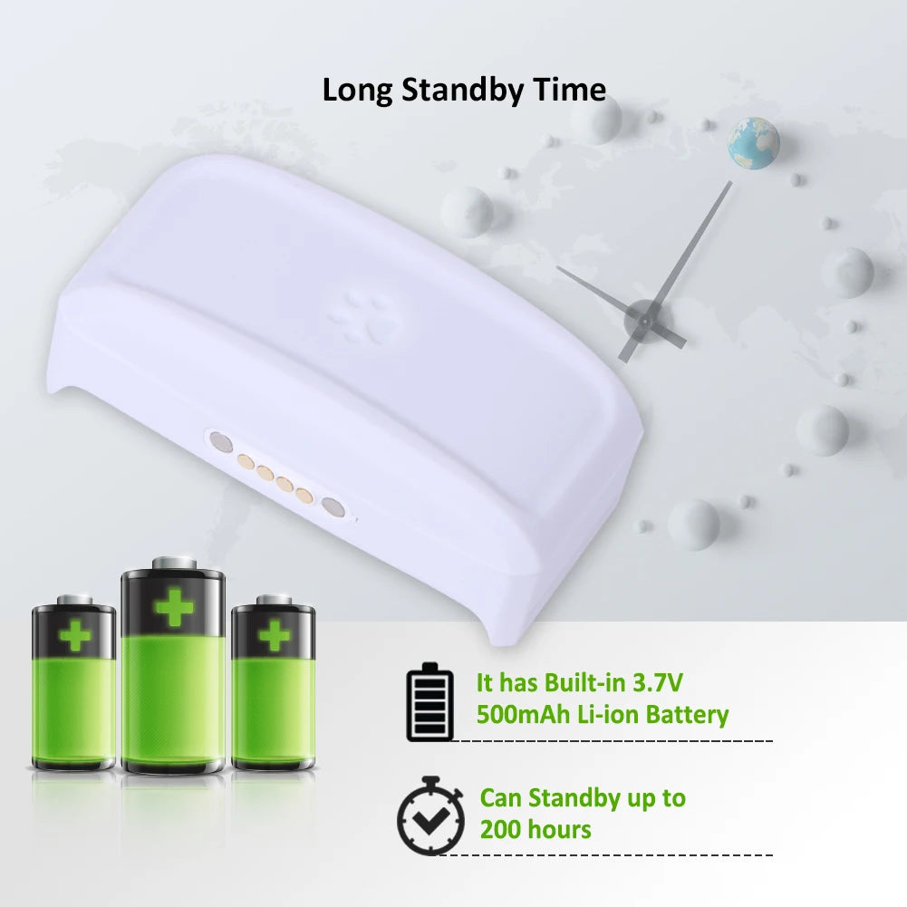 Realtime Mini GPS Pet Tracker Waterproof IP67 With 500mAh Battery