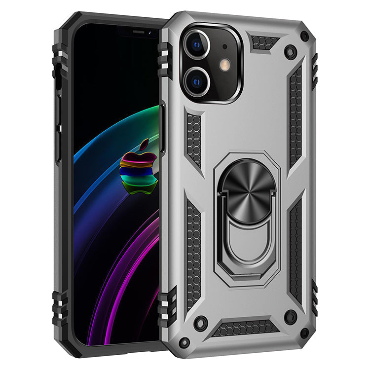 iPhone 13 Case With Kickstand, Heavy Duty Military Grade Protection Phone Case, Built-In 360° Rotate Ring Stand, Shockp