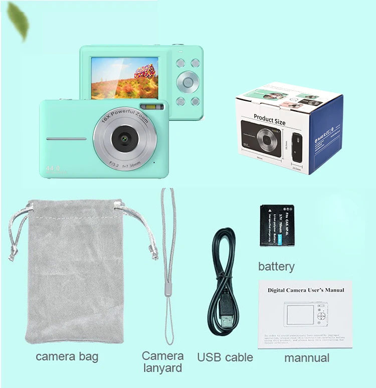44mp Digital Camera Mini Digital Camera Children Digital Toy Lithium Battery