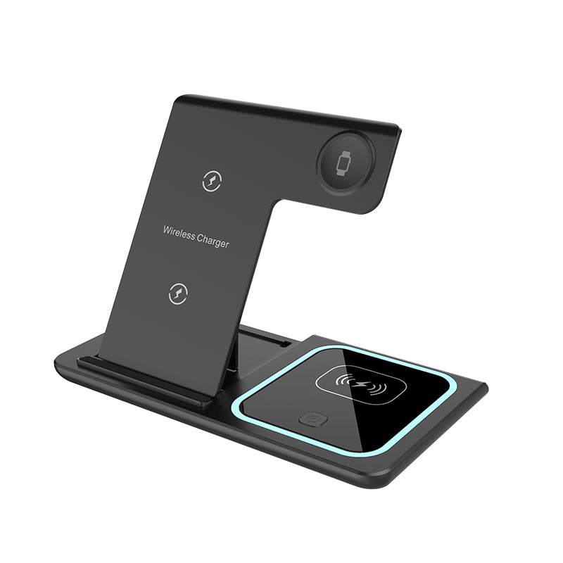 15W 3 in 1 One Foldable Portable Fast Wireless Charging Station