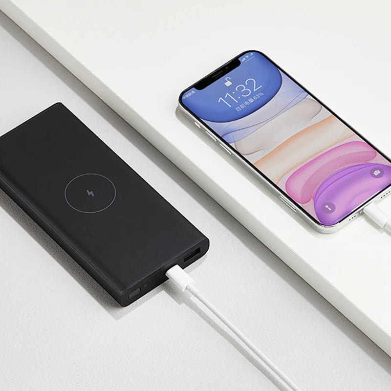 Xiaomi Wireless Power Bank 10000mAh WPB15PDZM USB C PD 22.5W Mi Powerbank 10000 10W Qi Wireless Charger for iPhone 13 12