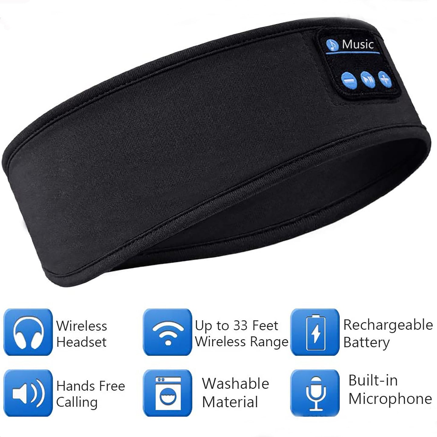 Wireless Bluetooth Earphone Sleeping Band Headphone Music Headphones
