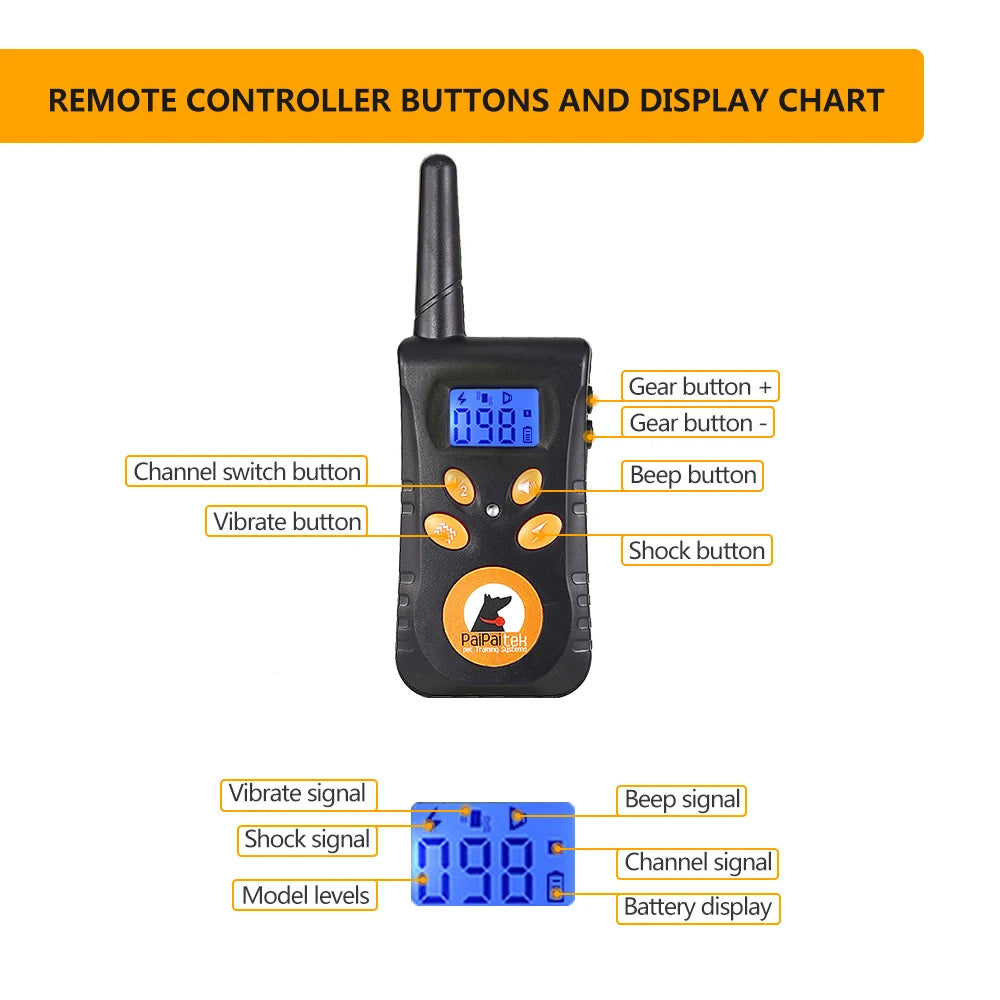 Pet Supplies Electric Buzz and Beep pet Remote Control Dog Bark Shock Collar