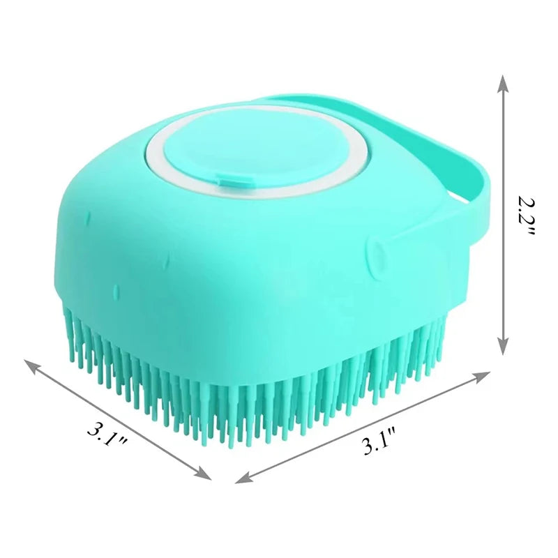 Pet Dog Cat Bath Brush 2-In-1 Pet SPA Massage Comb