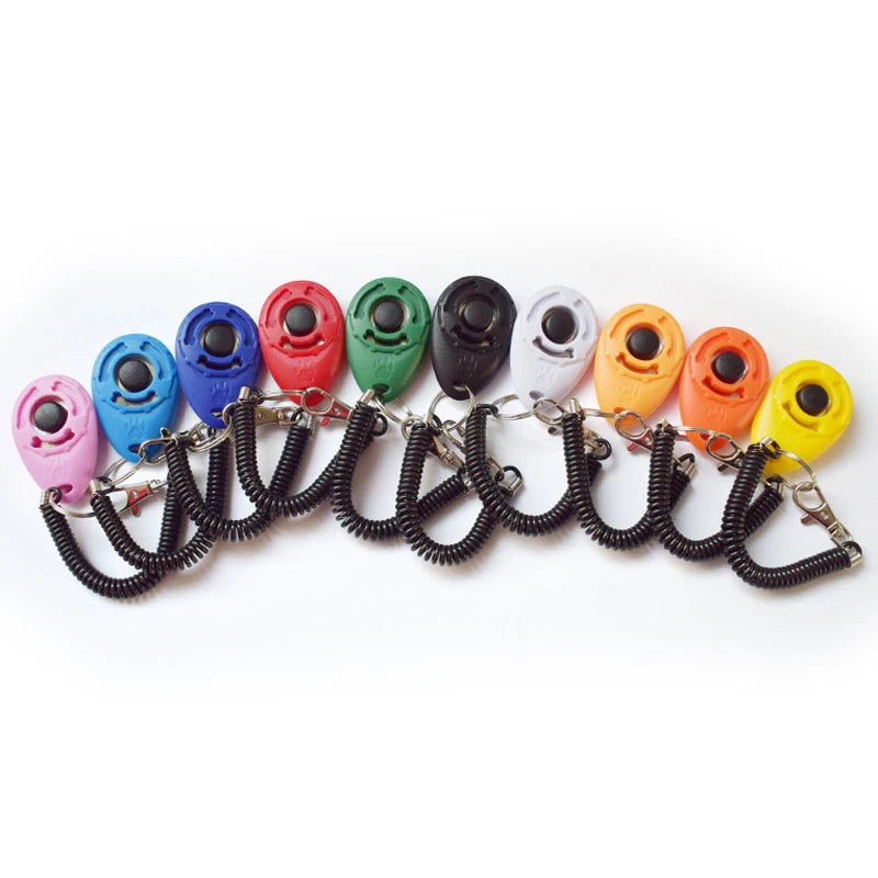 2pcs Dog Clicker Toys Pet Tranining Clickers Obedience Dog Cat Training Trainer