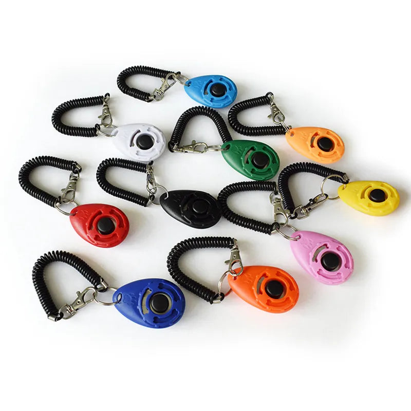 2pcs Dog Clicker Toys Pet Tranining Clickers Obedience Dog Cat Training Trainer