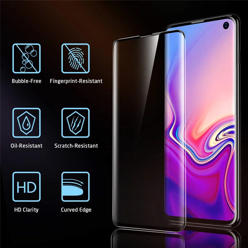 11D Full Curved Screen Tempered Glass for Samsung Galaxy S8 S9 S10 Plus S10E S7 ED Protector for Note 8 9 10 Pro Protective Film