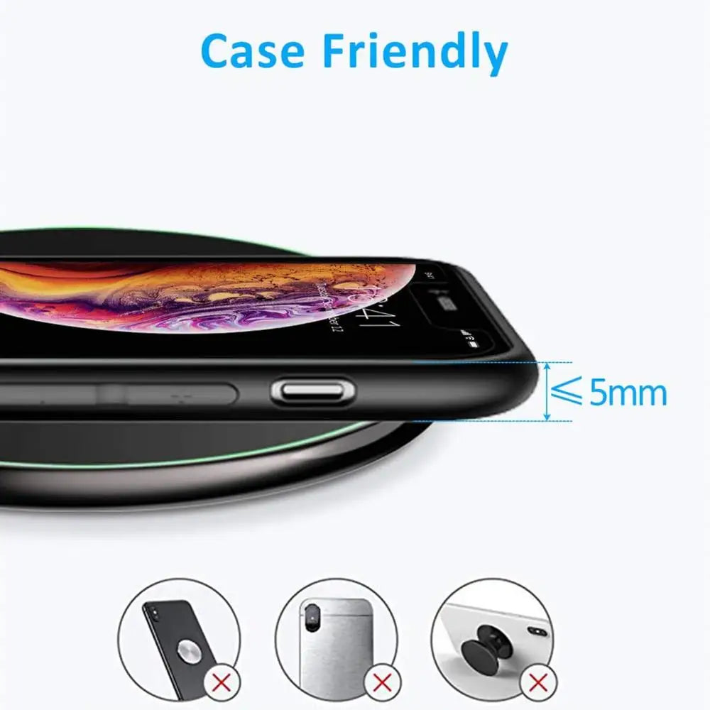 15W Quick Charging Wireless Fast Charger 10W QC 3.0 Charge for iPhone 14 13 12 11 Pro XS XR X 8 Samsung S22 S21 S20 Xiaomi Mi 13