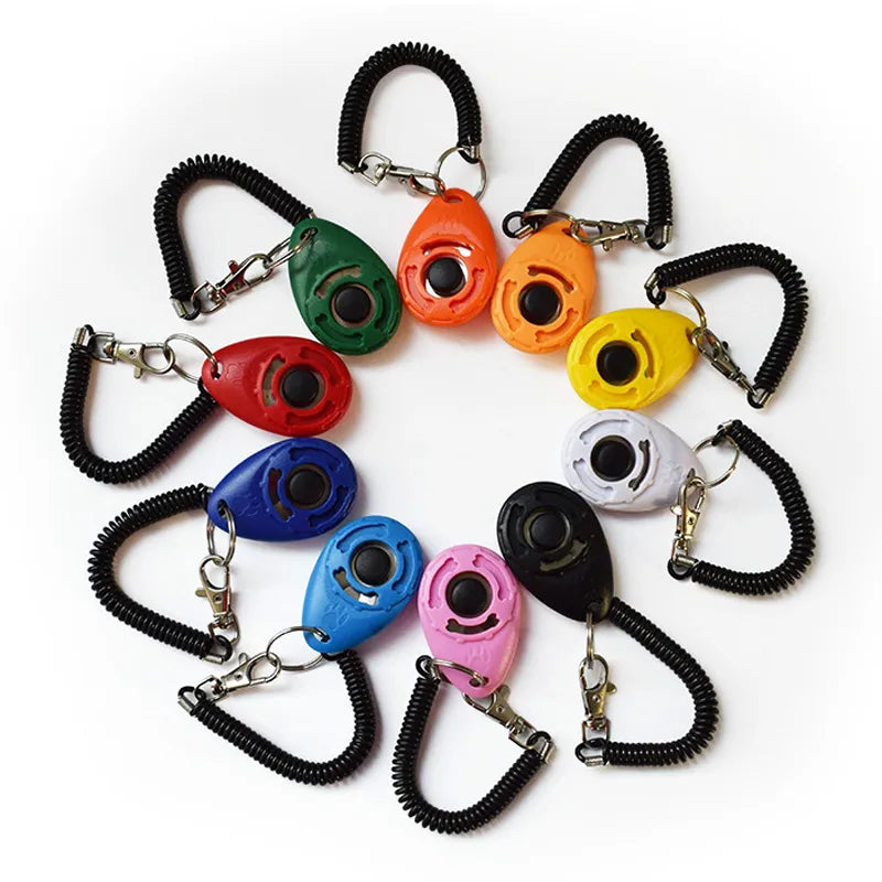 2pcs Dog Clicker Toys Pet Tranining Clickers Obedience Dog Cat Training Trainer