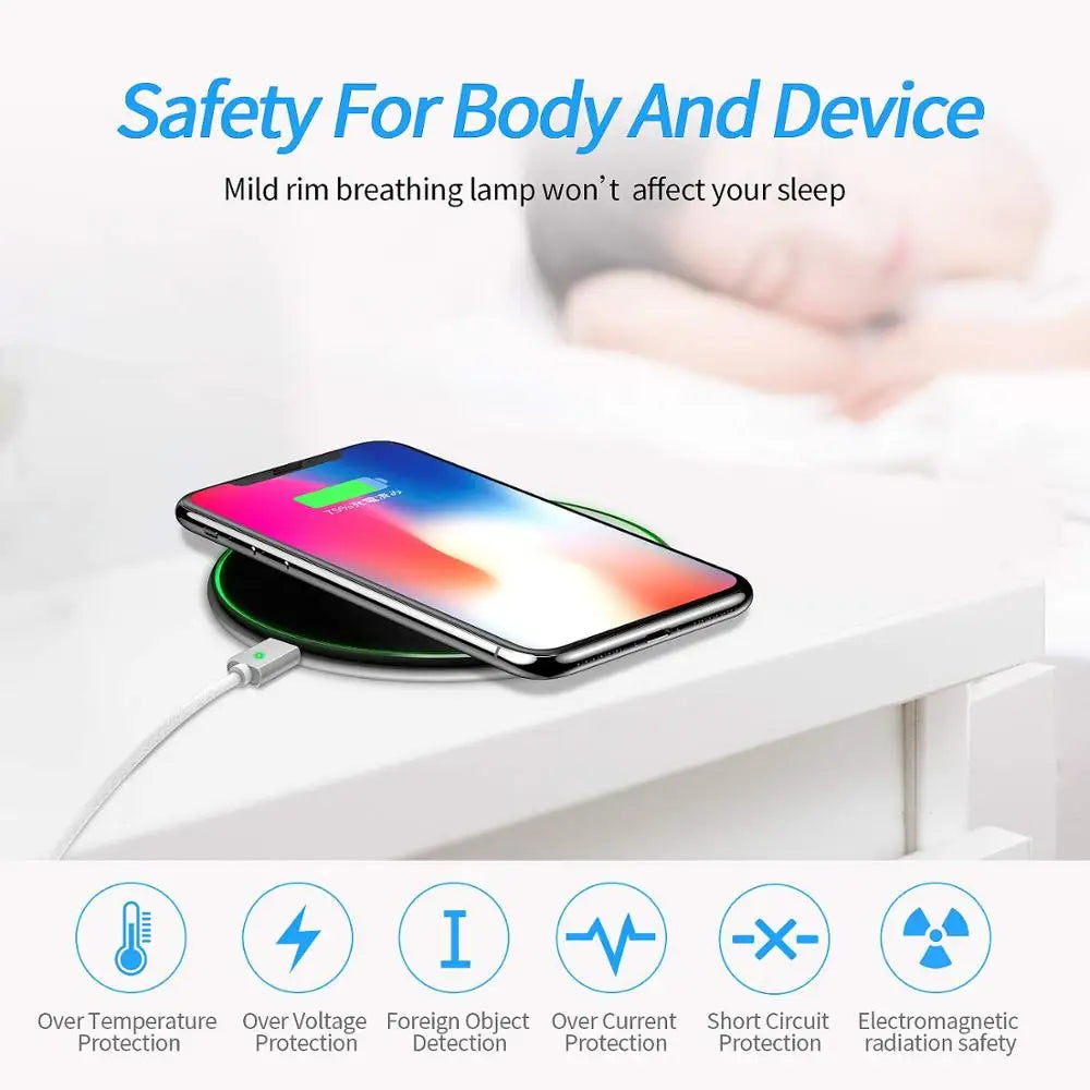 15W Quick Charging Wireless Fast Charger 10W QC 3.0 Charge for iPhone 14 13 12 11 Pro XS XR X 8 Samsung S22 S21 S20 Xiaomi Mi 13