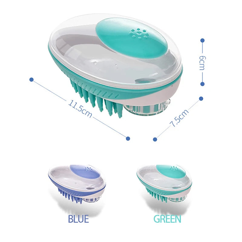 Pet Dog Cat Bath Brush 2-In-1 Pet SPA Massage Comb