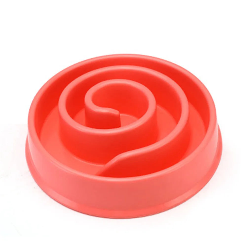 Pet Dog Feeding Food Bowls Puppy Slow Eating Feeder