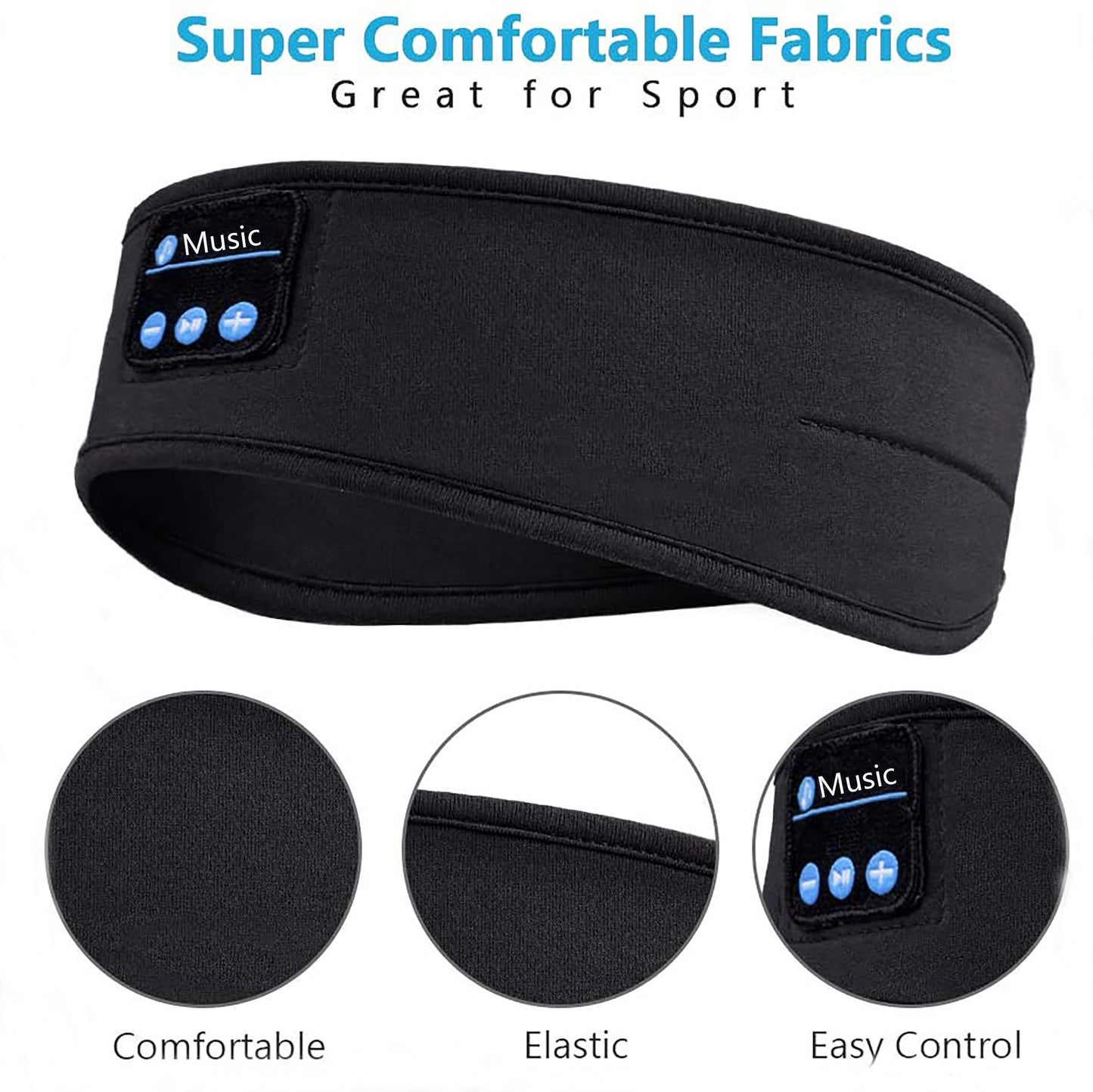 Wireless Bluetooth Earphone Sleeping Band Headphone Music Headphones