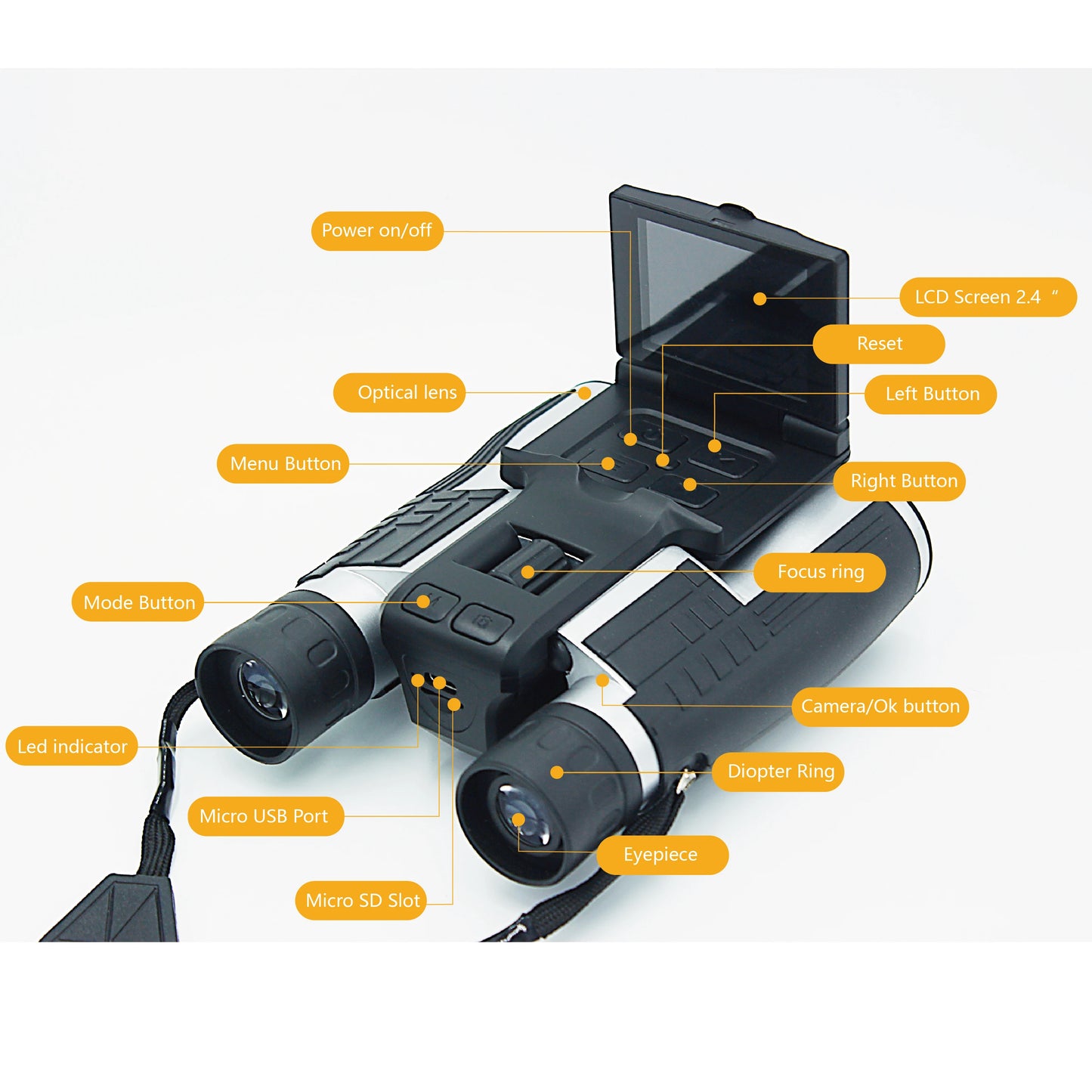 DT40 New 2.5K Resolution Digital Binoculars Camera
