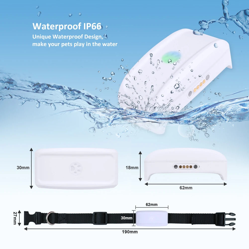 Realtime Mini GPS Pet Tracker Waterproof IP67 With 500mAh Battery