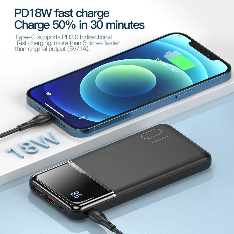 KUULAA Power Bank 10000mAh Portable Charging PowerBank 10000 mAh USB PoverBank External Battery Charger for iPhone 15 14 Xaiomi