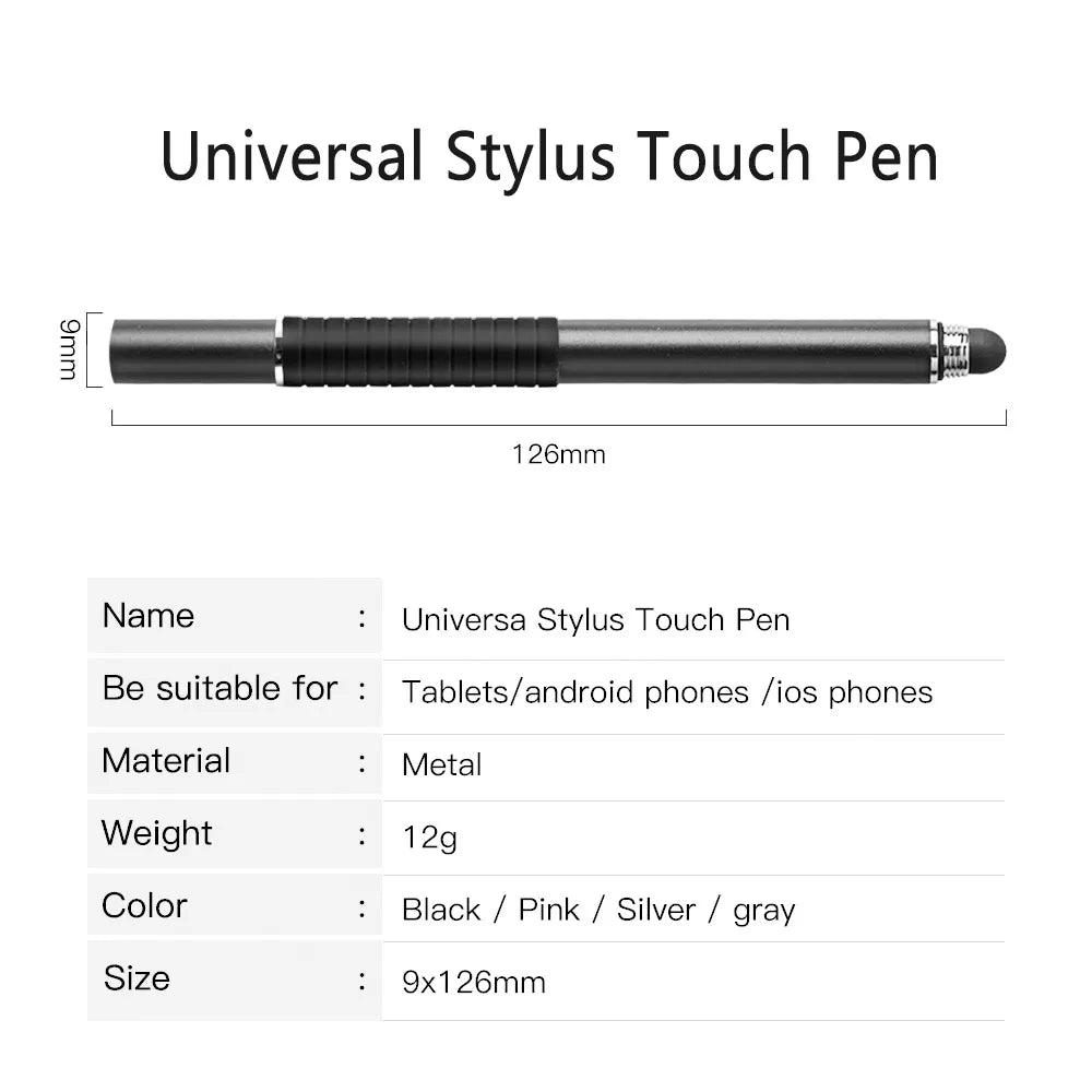 Universal 2 in 1 Stylus Pen for Phone Tablet Touch Pen Drawing Capacitive Screen Caneta Pencil for Smartphone Smart Android Pens