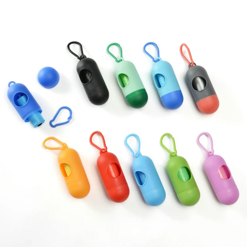 Bullet Shape Cat Dog Garbage Box Pet Garbage Bag Dispenser Pet Manure Recycling Poop Bags Set Accessories for Animals Products