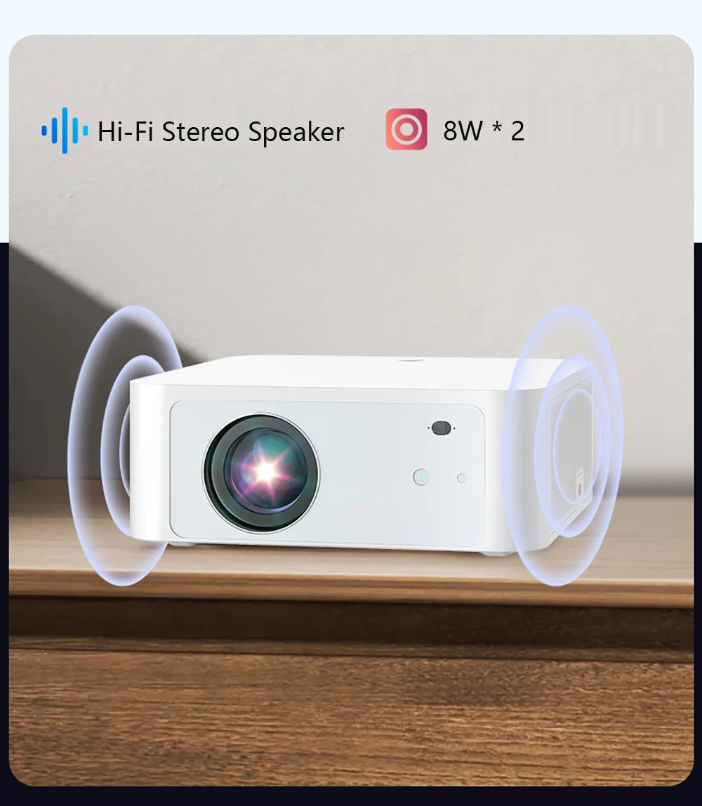 HD Native 1080P Android 9.0 Smart Projector 5G Wifi LED Projector Home Theater