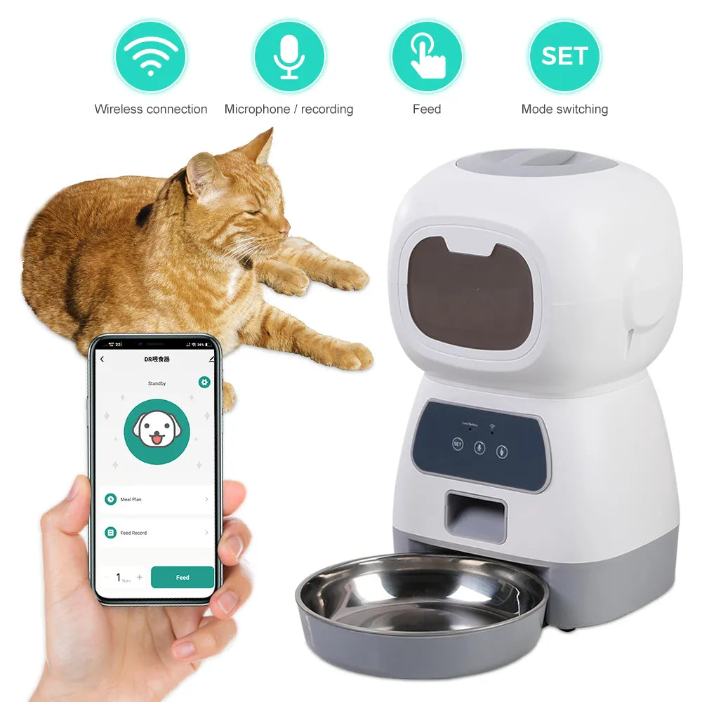 3.5L Automatic Pet Feeder Smart Food Dispenser