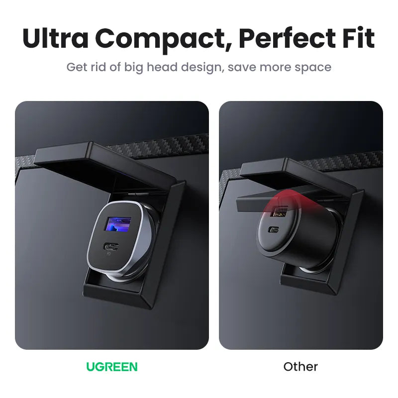 UGREEN Car Charger Type C Fast USB Charger for iPhone 15 14 13