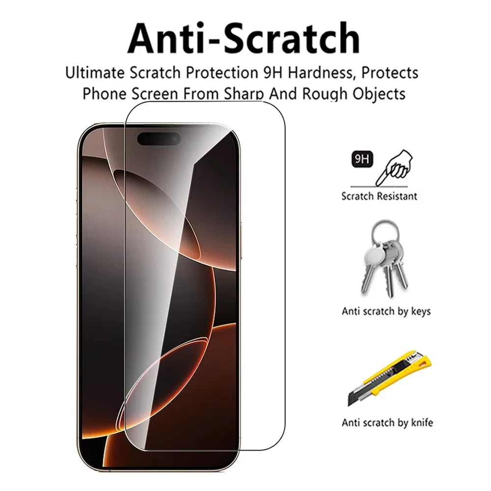 1-3 PCS Tempered Glass for Iphone 16 13 12 11 14 15 Pro Max Mini X XS XR 15 16 Plus Screen Protector for Iphone 16 Pro Max Glass