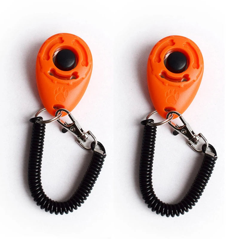 2pcs Dog Clicker Toys Pet Tranining Clickers Obedience Dog Cat Training Trainer