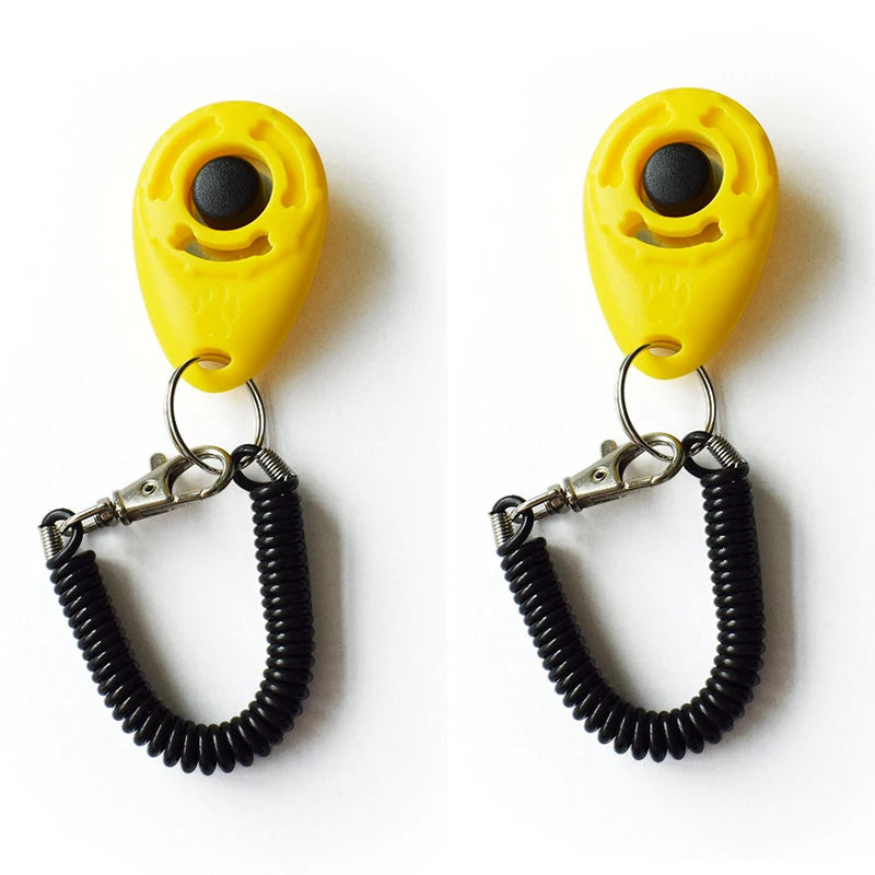 2pcs Dog Clicker Toys Pet Tranining Clickers Obedience Dog Cat Training Trainer