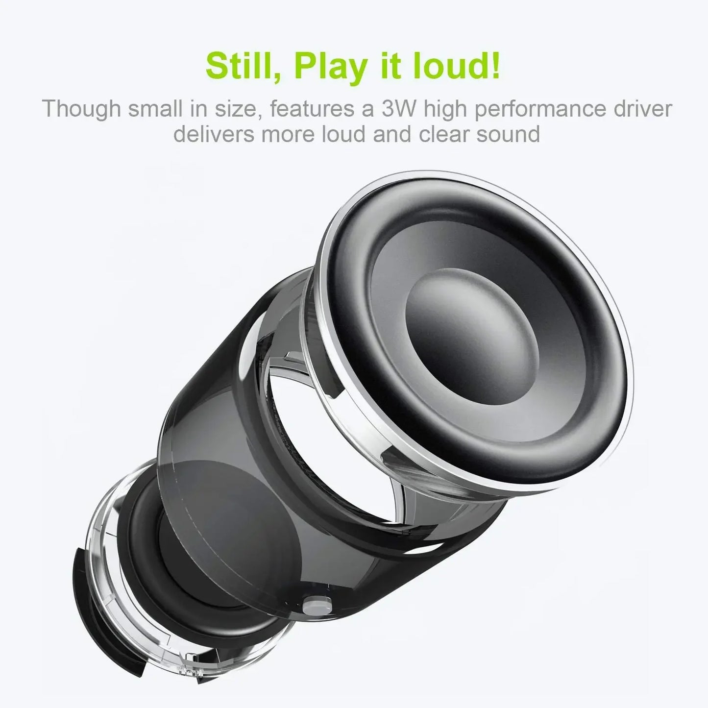 EWA A106 Pro Mini Bluetooth Speaker With Custom Bass Radiator, IPX7 Waterproof, Super Portable Speakers, Travel Case Packed