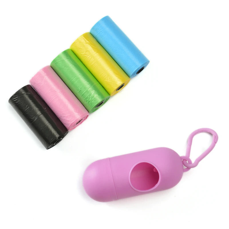 Bullet Shape Cat Dog Garbage Box Pet Garbage Bag Dispenser Pet Manure Recycling Poop Bags Set Accessories for Animals Products