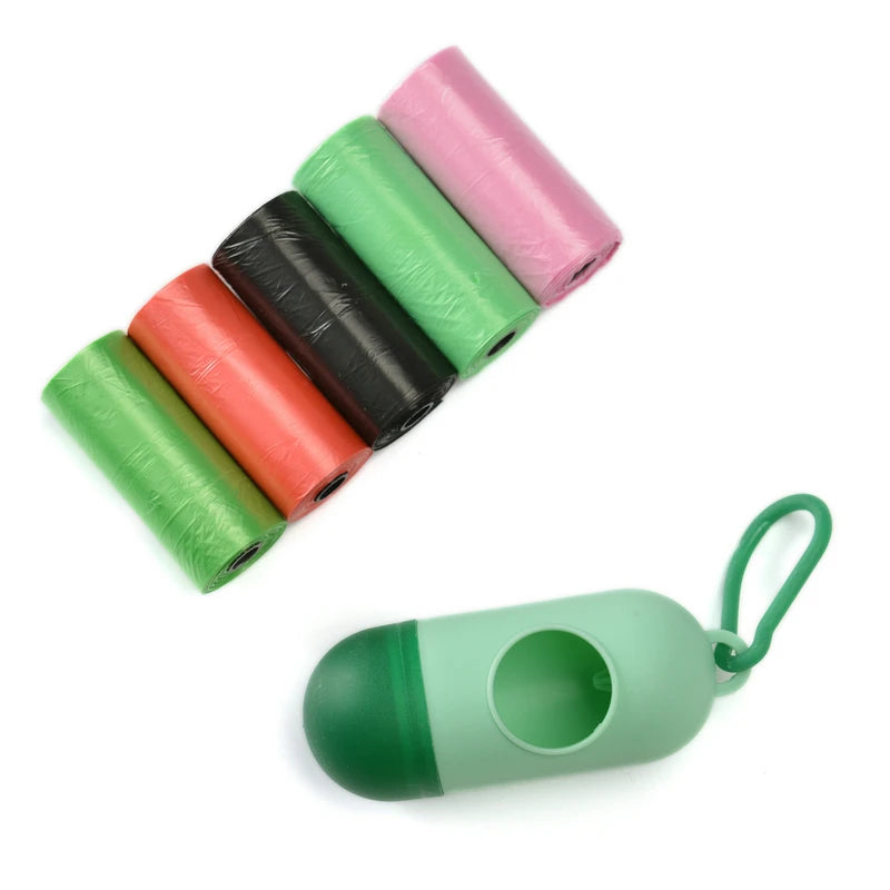 Bullet Shape Cat Dog Garbage Box Pet Garbage Bag Dispenser Pet Manure Recycling Poop Bags Set Accessories for Animals Products