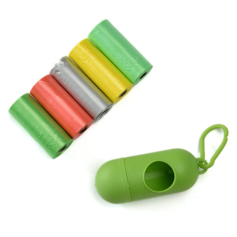 Bullet Shape Cat Dog Garbage Box Pet Garbage Bag Dispenser Pet Manure Recycling Poop Bags Set Accessories for Animals Products