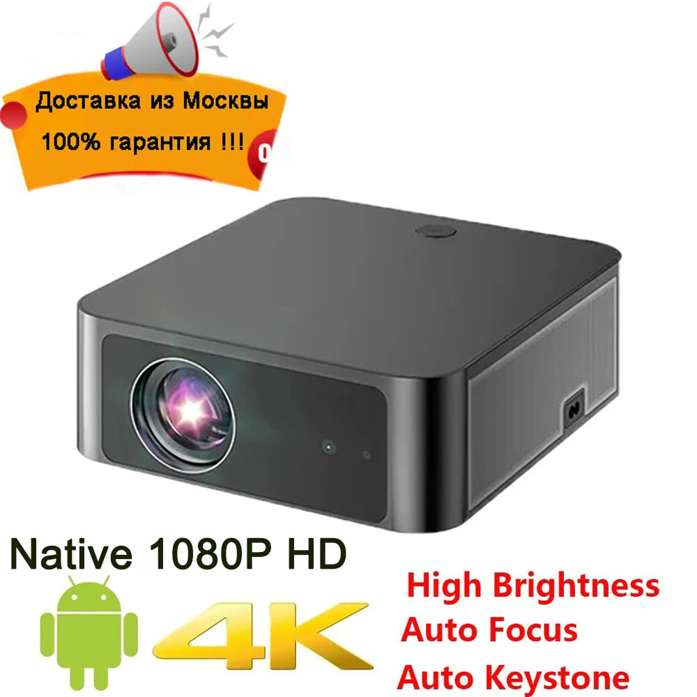 HD Native 1080P Android 9.0 Smart Projector 5G Wifi LED Projector Home Theater