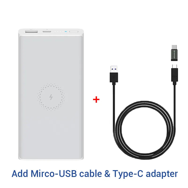 Xiaomi Wireless Power Bank 10000mAh WPB15PDZM USB C PD 22.5W Mi Powerbank 10000 10W Qi Wireless Charger for iPhone 13 12