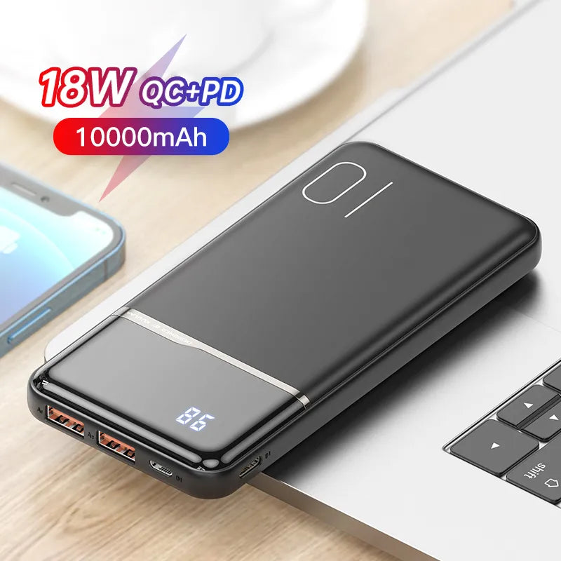 KUULAA Power Bank 10000mAh Portable Charging PowerBank 10000 mAh USB PoverBank External Battery Charger for iPhone 15 14 Xaiomi