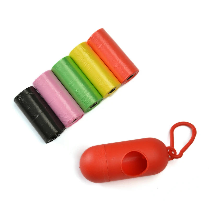 Bullet Shape Cat Dog Garbage Box Pet Garbage Bag Dispenser Pet Manure Recycling Poop Bags Set Accessories for Animals Products