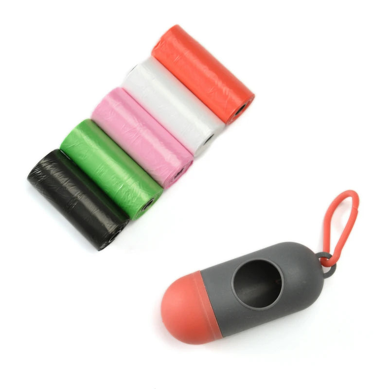 Bullet Shape Cat Dog Garbage Box Pet Garbage Bag Dispenser Pet Manure Recycling Poop Bags Set Accessories for Animals Products