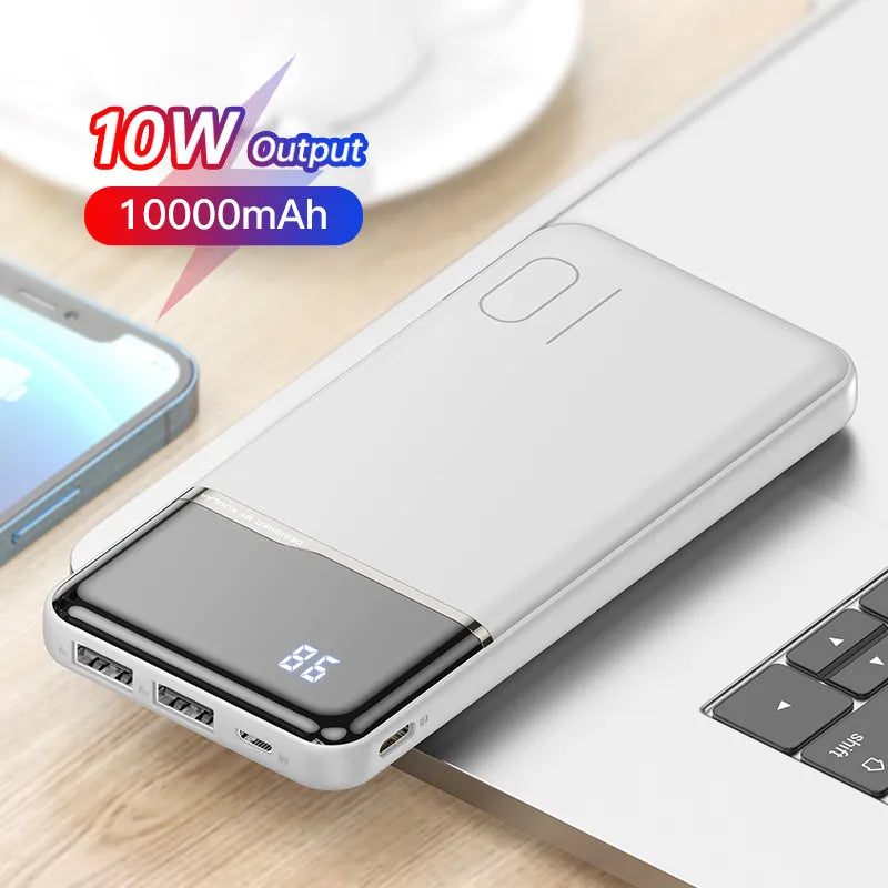 KUULAA Power Bank 10000mAh Portable Charging PowerBank 10000 mAh USB PoverBank External Battery Charger for iPhone 15 14 Xaiomi
