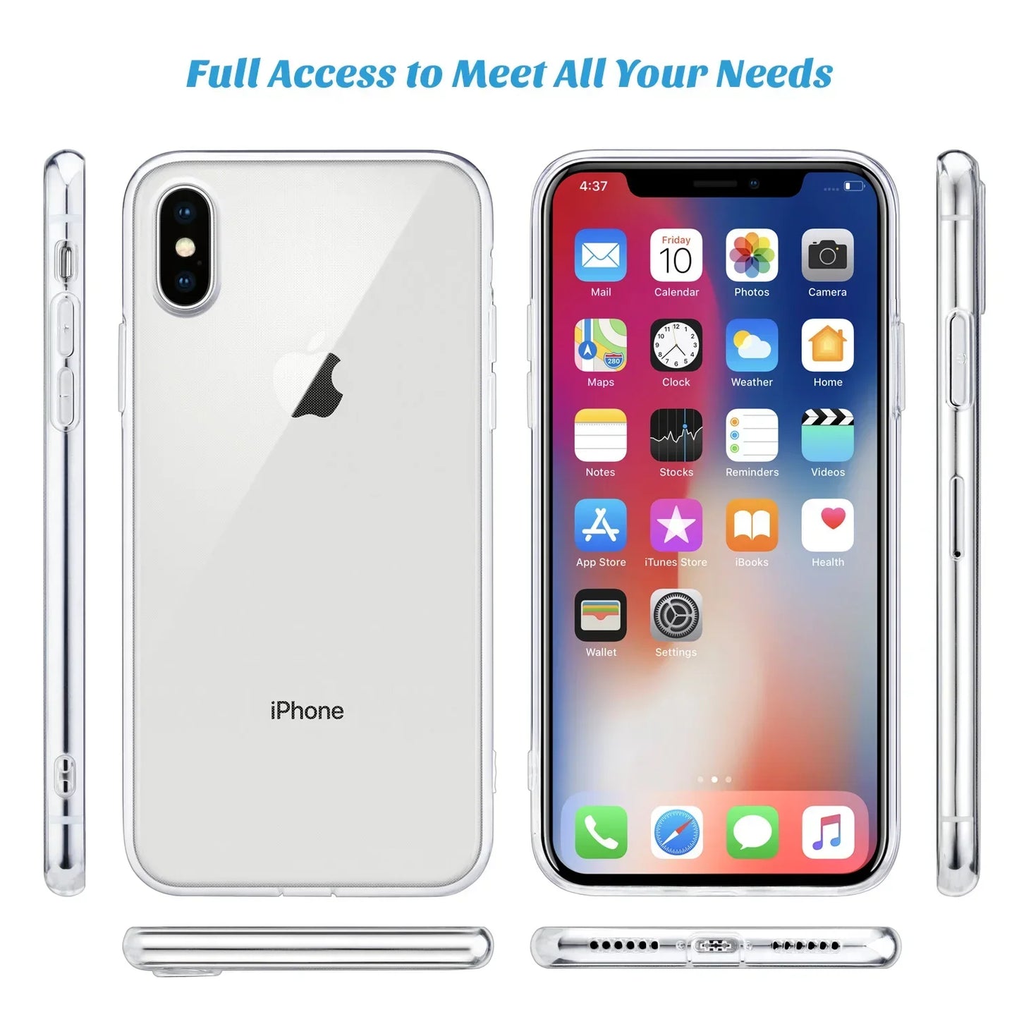 For iPhone 15 14 13 12 11 Pro Max X XR XS Max 678 Plus SE 2022 Case, WEFOR Slim Clear Soft TPU Cover Support Wireless Charging