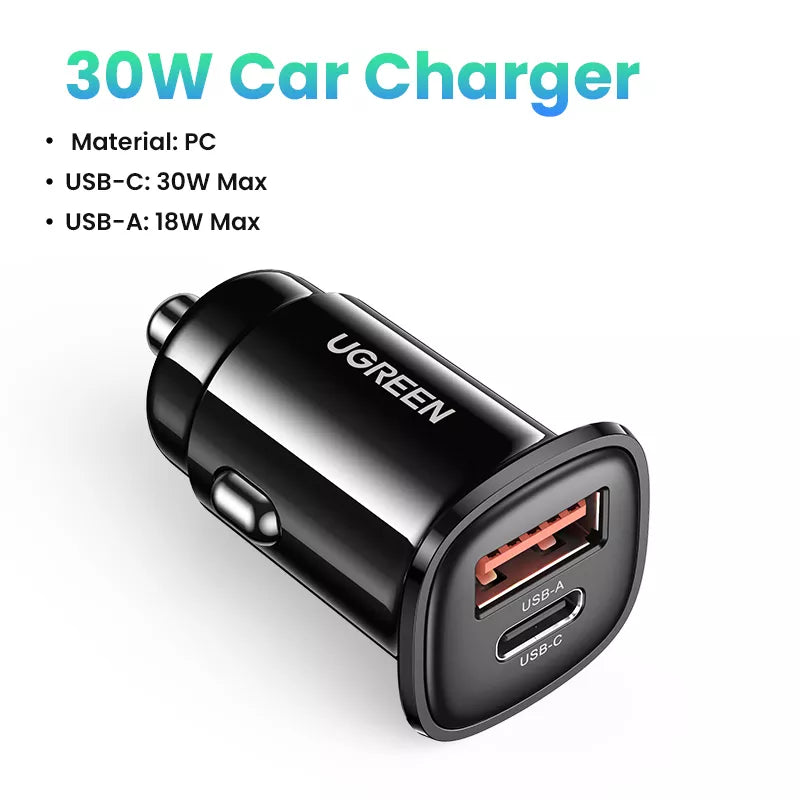 UGREEN Car Charger Type C Fast USB Charger for iPhone 15 14 13