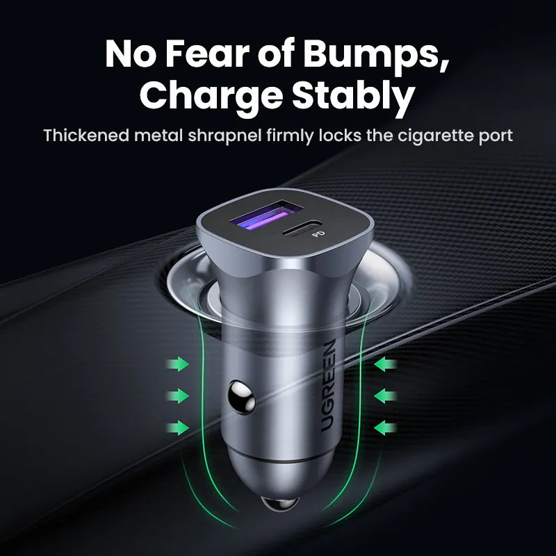 UGREEN Car Charger Type C Fast USB Charger for iPhone 15 14 13