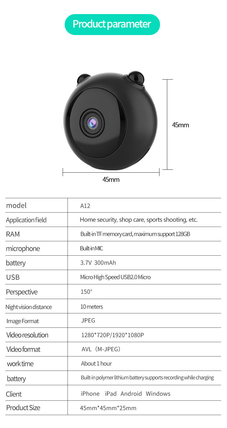 NA9 1080P HD Wifi Mini Wireless Surveillance Camera