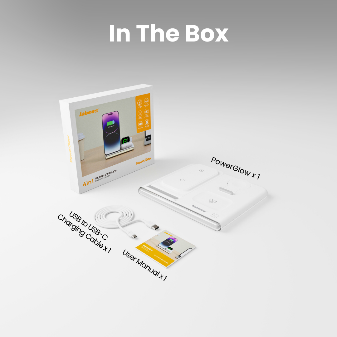 PowerGlow - Jabees PowerGlow 4-In-1 Foldable Wireless Charging Station