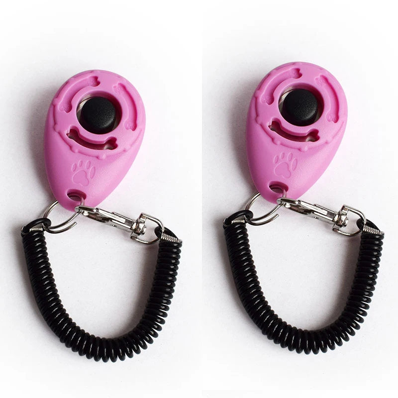 2pcs Dog Clicker Toys Pet Tranining Clickers Obedience Dog Cat Training Trainer