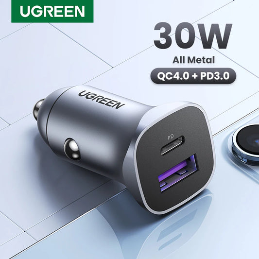 UGREEN Car Charger Type C Fast USB Charger for iPhone 15 14 13